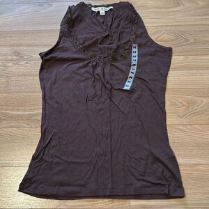 New Tommy Hilfiger Vintage Tank Top Size Medium with lace neckline